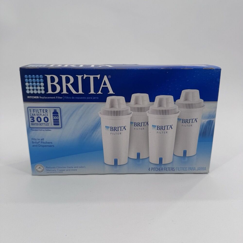 Genuine Brita Standard Replacement Water Pitcher Filters 4 pack Fast Shipping
